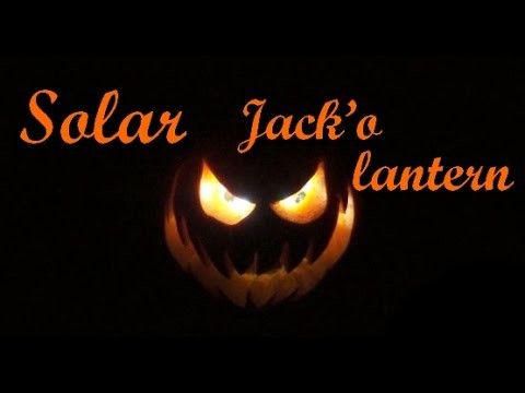 DIY Solar Jack-o'-lantern. Citrouille d'Halloween Solaire maison facile