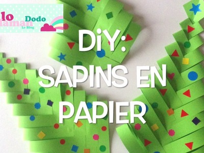 DIY Sapins de Noël en papier ( Bricolage facile pour Noël )