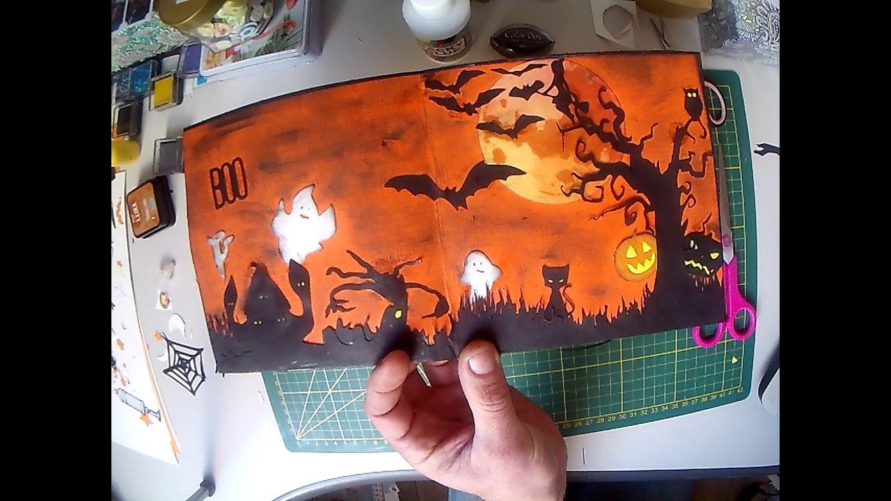 Scrapbooking : Carte #001 ~~°Halloween°~~