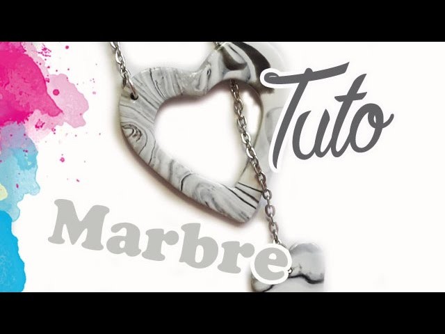TUTO FIMO: Coeur marbré | PolymerClay Tutorial marble heart