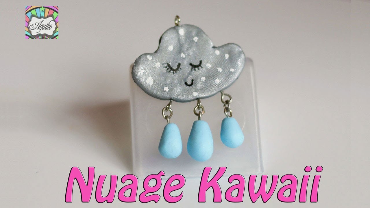 [Tuto Fimo] Nuage Kawaii, pendentif. ♥♥♥