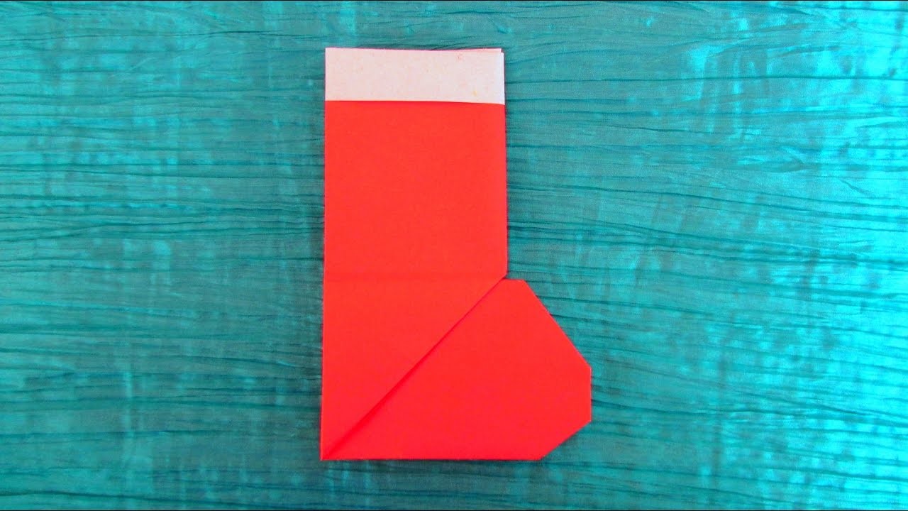 Origami facile : Botte de Noël