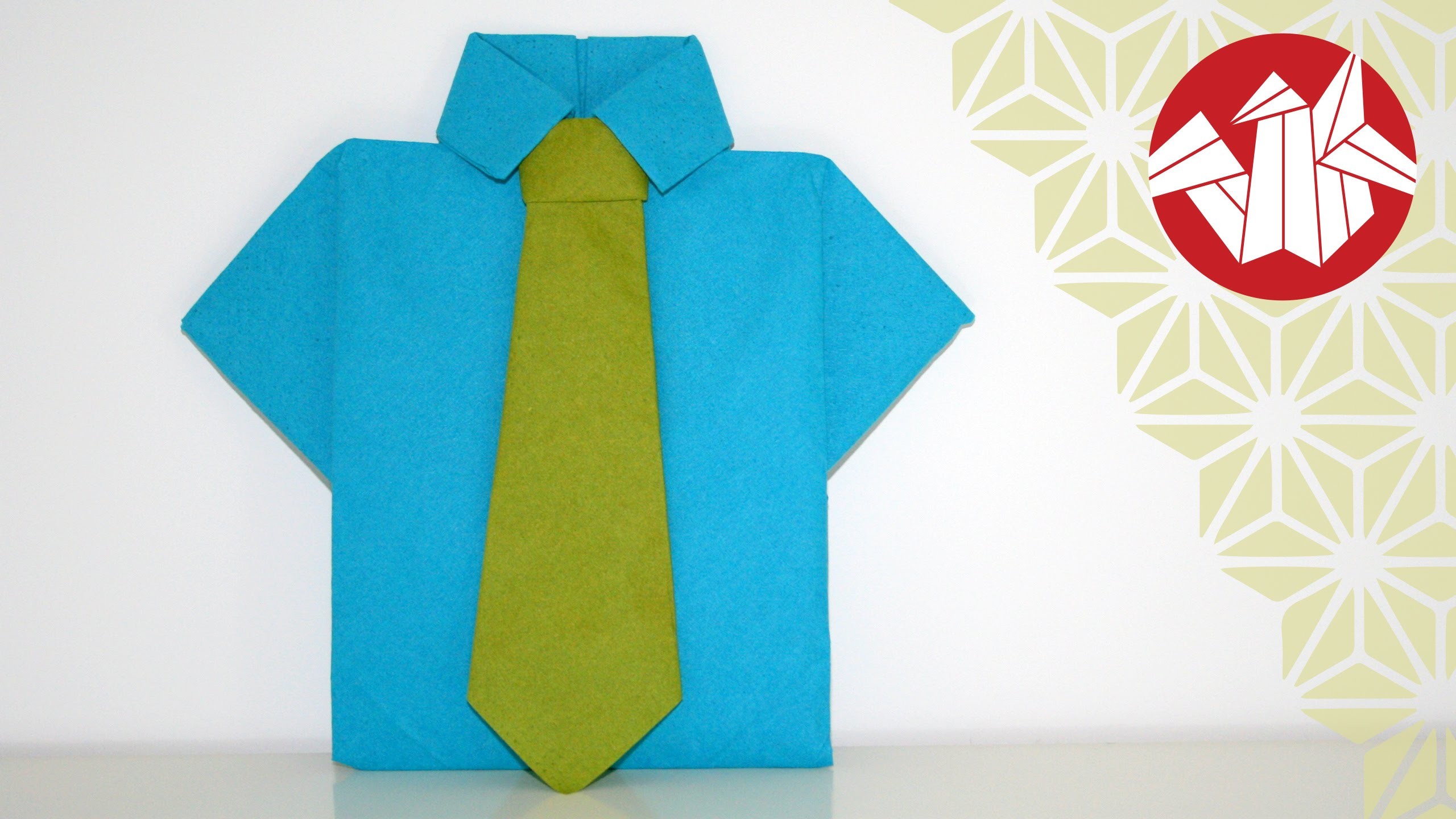 Tuto Origami - Chemise et cravate en serviette [Senbazuru]