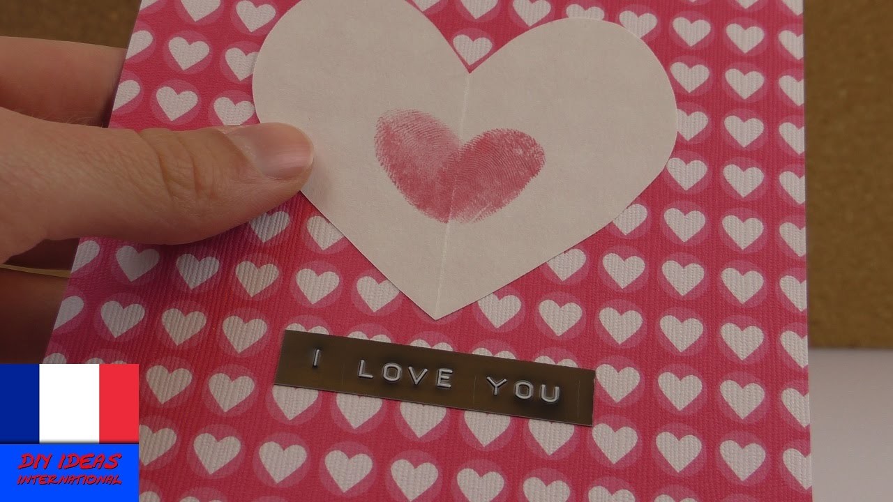 Carte DIY personnalisée pour la Saint-Valentin | Carte avec beaucoup d’♥ pour les amoureux