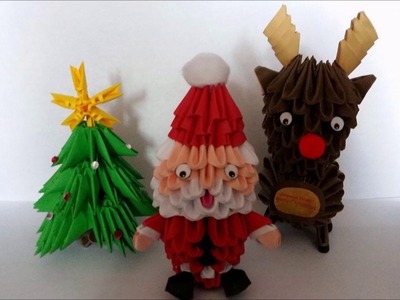 Père Noël, Santa Claus origami 3d