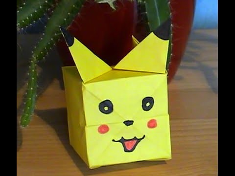 Pliage origami Pikachu (facile) en français