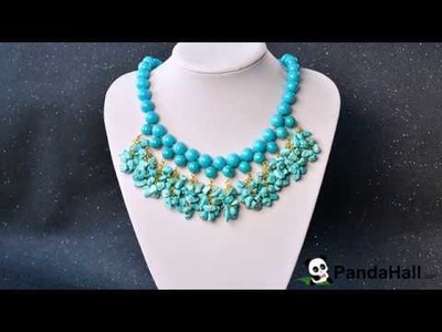 Vidéo 84(P) Tutoriel DIY un simple collier avec perles turquoise