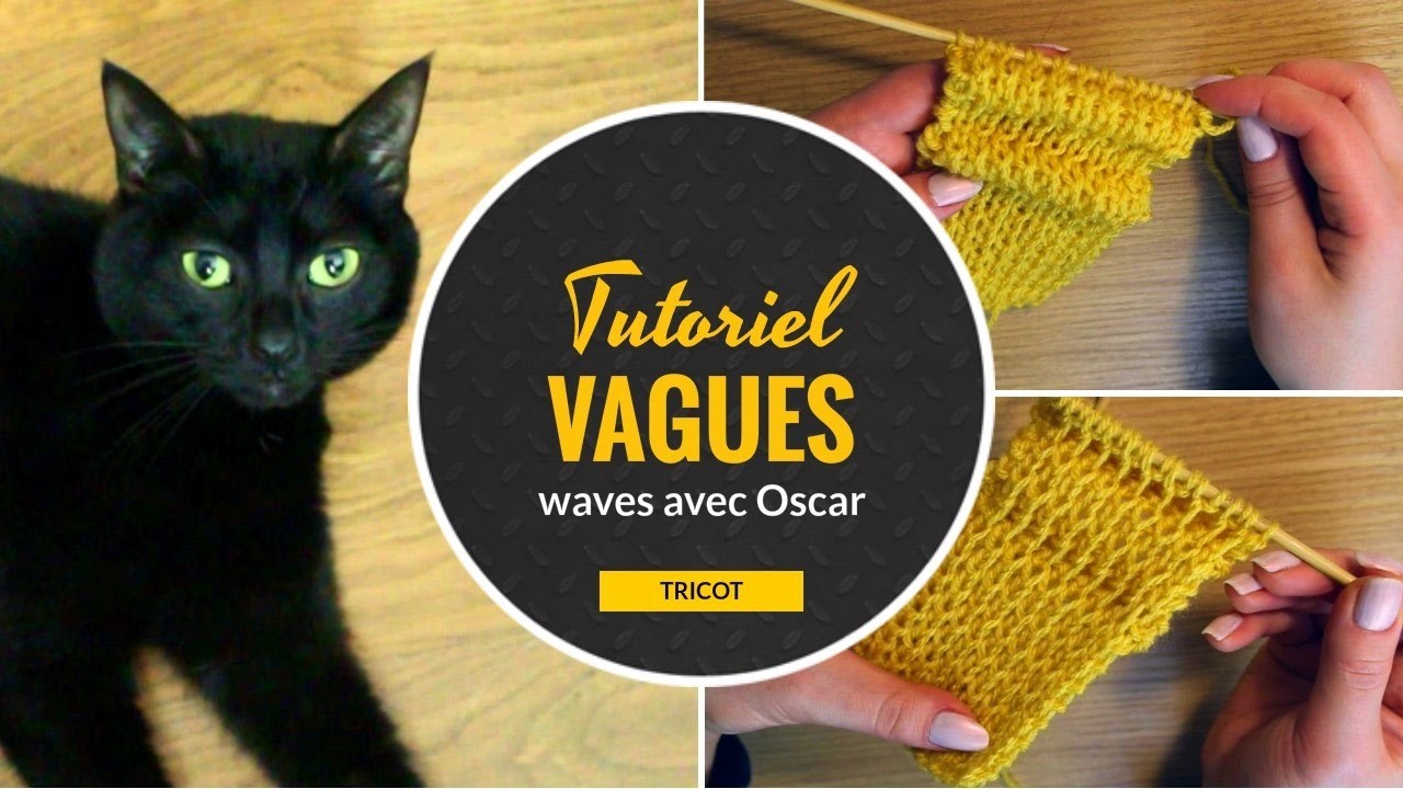 Motif "vagues" tricot tutoriel. Pattern "waves" knitting tutorial. Motive "onde" maglieria