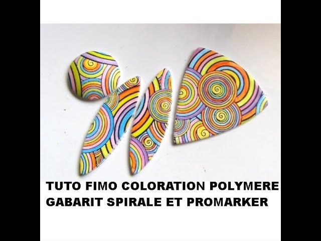 Tuto #fimo coloration Promarker sur pochoir Spirale Graine Créative