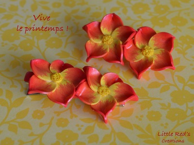 [Tuto polymère #10] Broche et barrette fleur 3D FIMO   Partenariat Pimpomperles