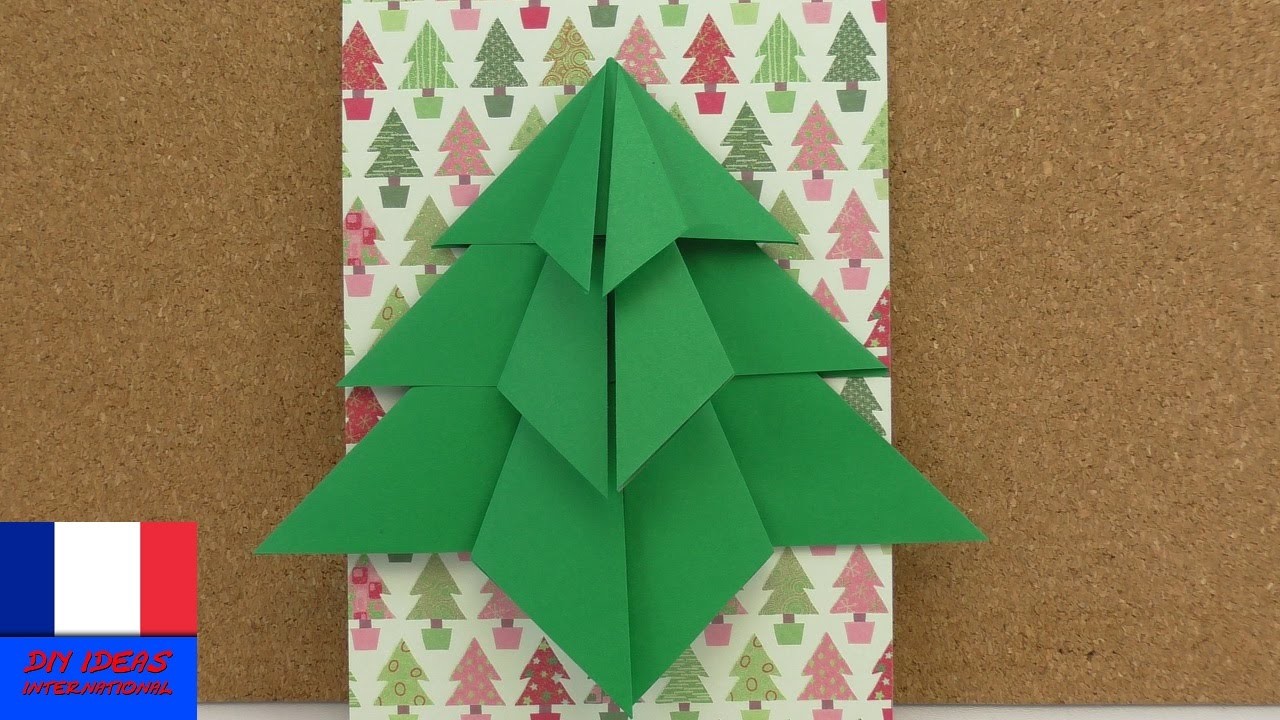Sapin de Noël en pliage | Sapin en Origami à faire soi-même | Carte de Noël & Décoration | DIY