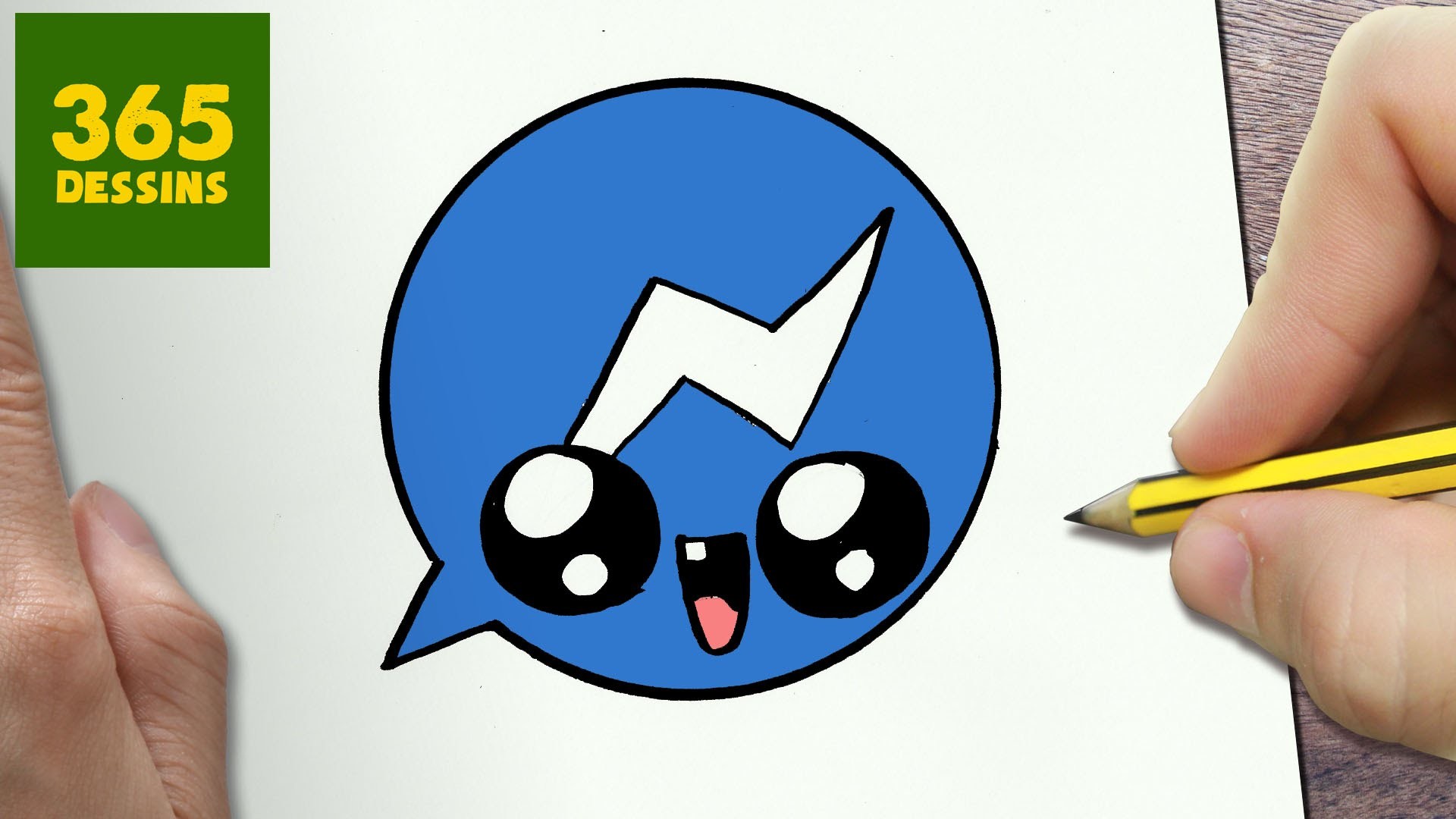 COMMENT DESSINER LOGO MESSENGER KAWAII ÉTAPE PAR ÉTAPE ...