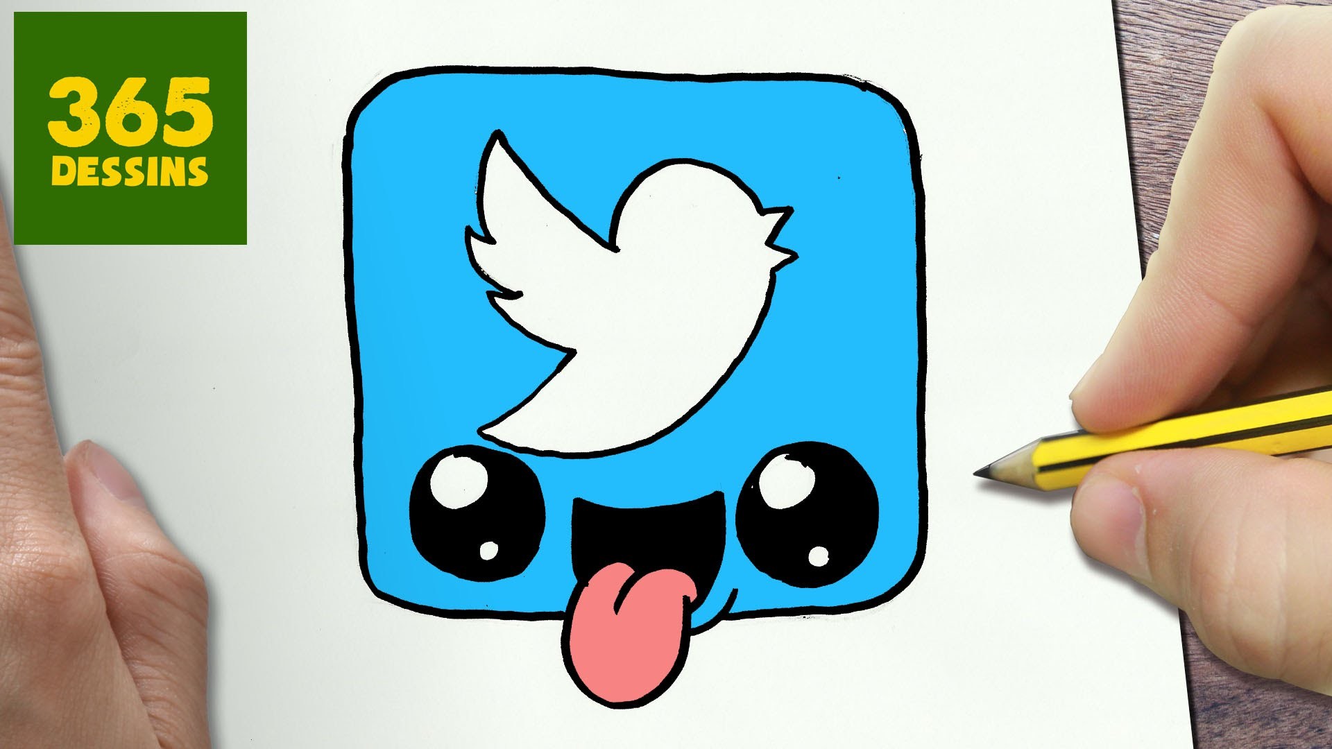 Comment Dessiner Logo Twitter Kawaii étape Par étape