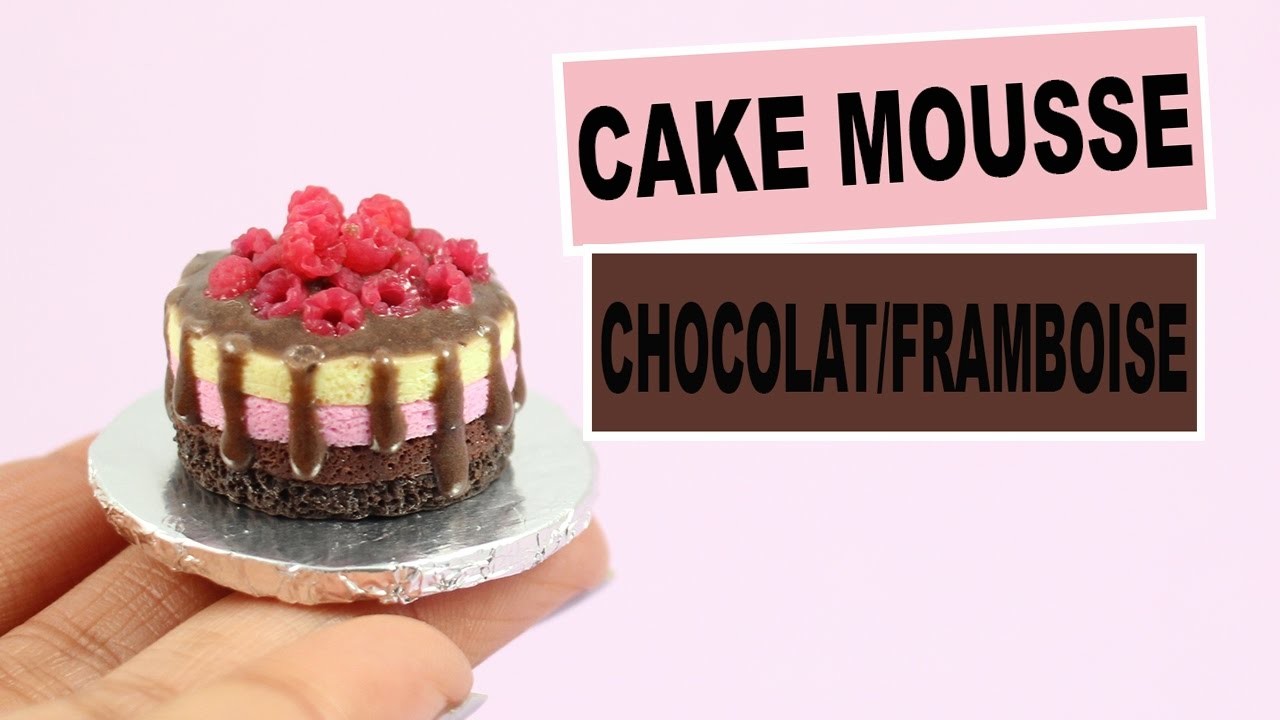 Cake mousse framboises.chocolat (Sugar Hero inspired)⎪Fimo
