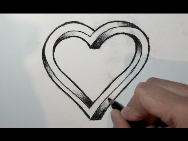 Comment dessiner un coeur 3D étape par étape