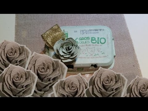 DIY: Roses en boîtes d'oeufs!  Roses with egg carton!