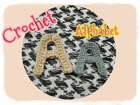 Crochet Alphabet Series.crochet alphabet patterns.Crochet A : ถักอักษรภาษาอังกฤษ.ถักไหมพรมตัว A