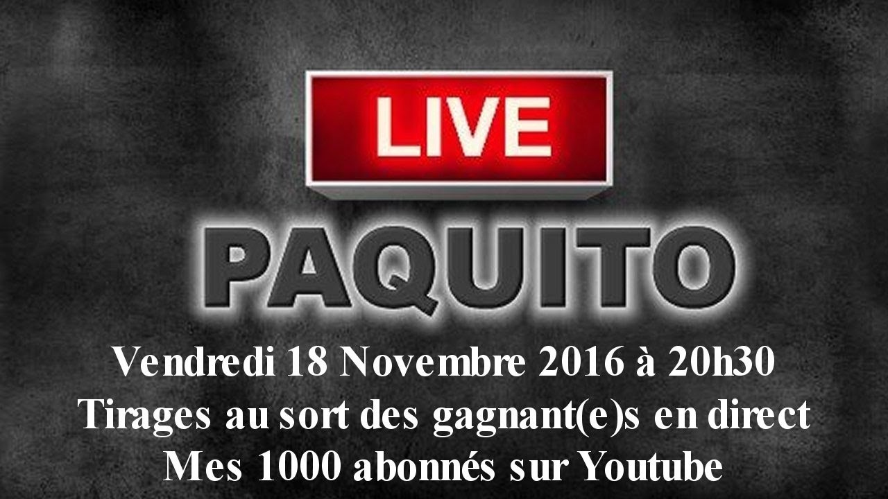 0149 - Vidéo - Lives - Tirages au sort des gagnant(e)s en direct - Mes 1000 abonnés sur Youtube