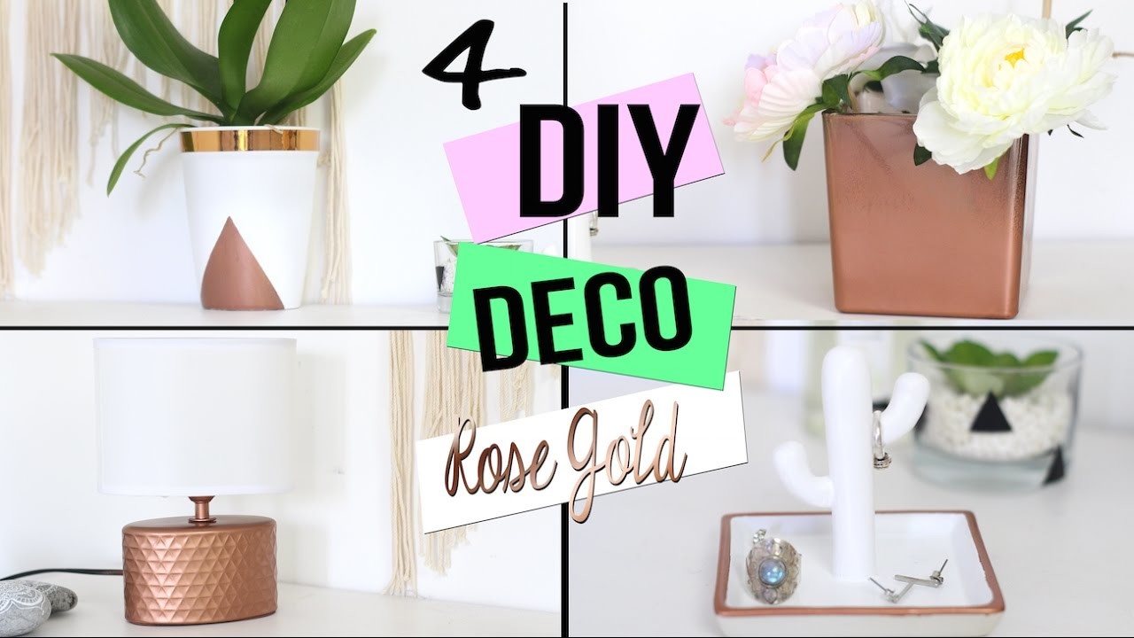 DIY ┋4 DECO CUIVRE - ROSE GOLD POUR CHAMBRE. SALON. BUREAU copper room decor francais