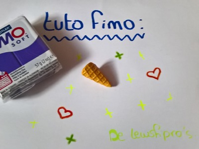 Tuto fimo : cornet de glace