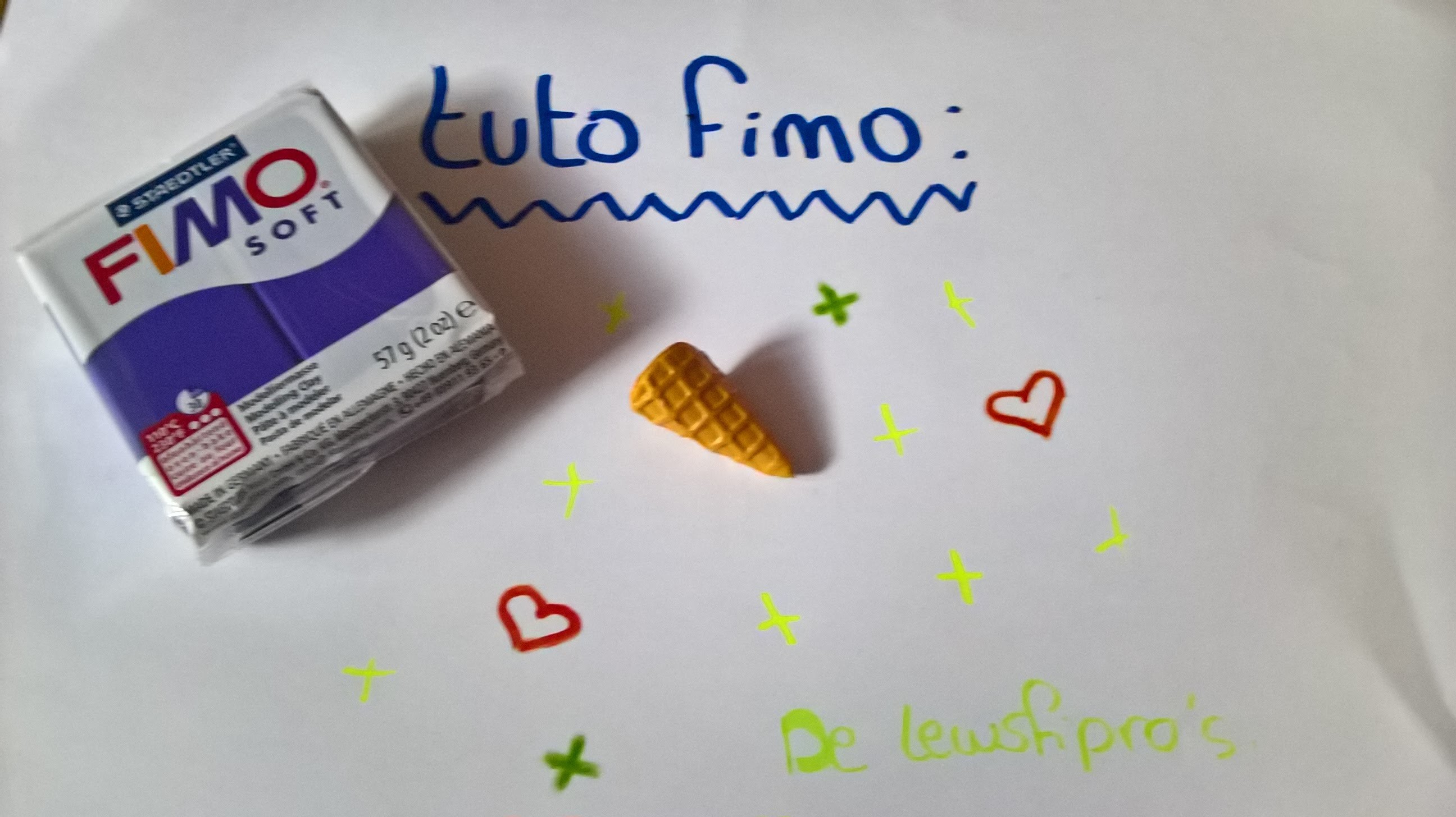 Tuto fimo : cornet de glace