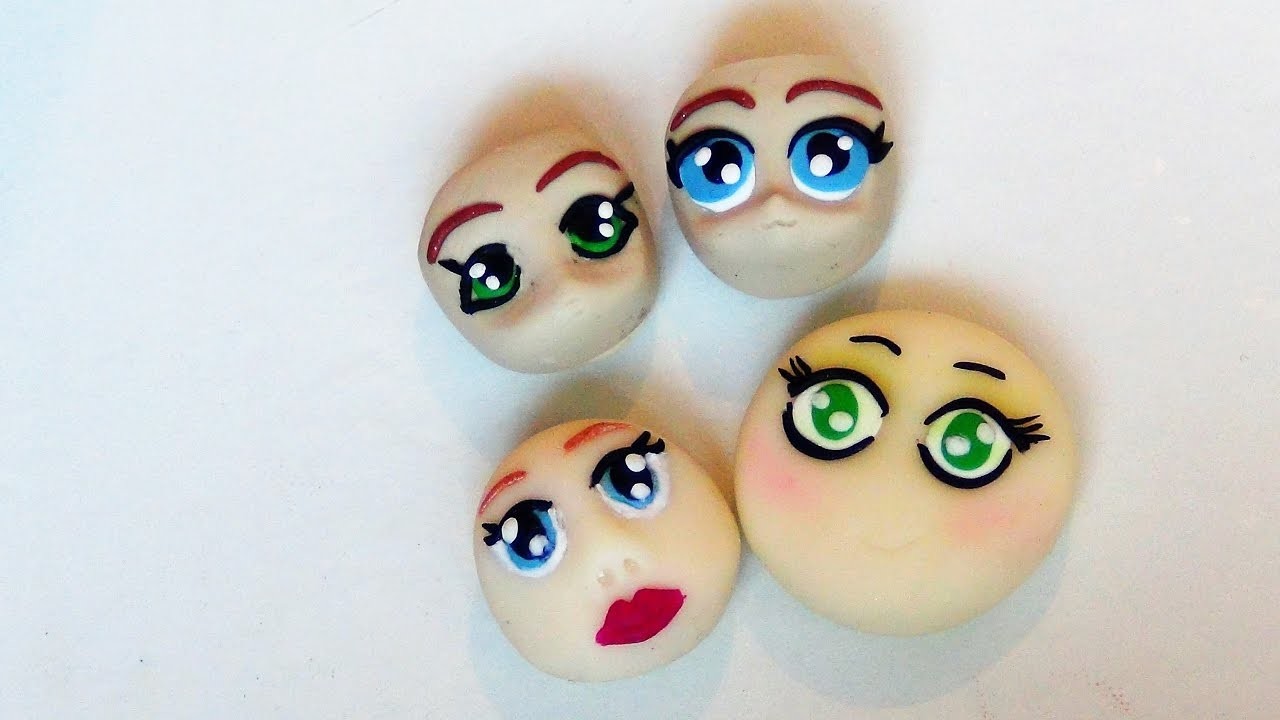 TUTO FIMO POLYMERE TETE DE CHIBI 100% POLYMERE. FACE POLYMER CLAY