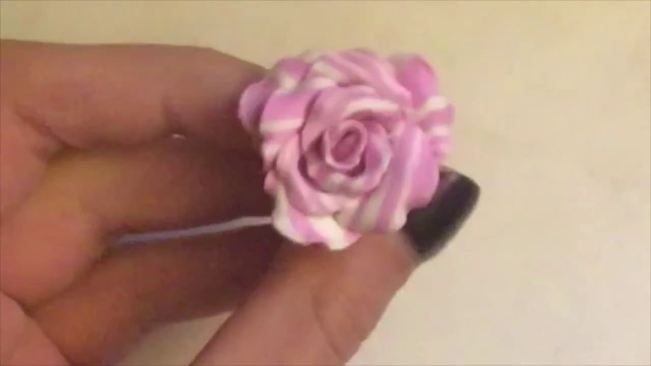 [tuto] rose à motif - polymer clay