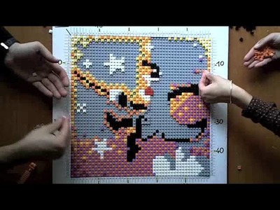 Pixel art exposition en briques lego