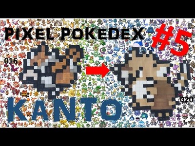 -Pixel Art-  KANTO POKEDEX #5 (Roucool, Roucoups, Roucarnage, Rattata, Rattatac)