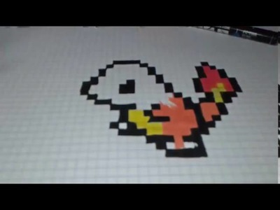 Pixel art Salaméche car je ne sait pas quoi faire mdr