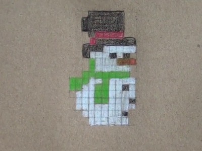 Comment dessiner bonhomme de neige pixel art