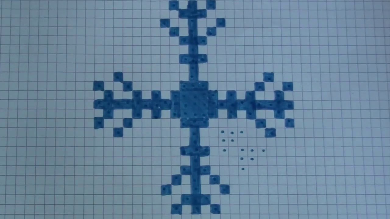 Comment dessiner un flocon de neige Pixel Art