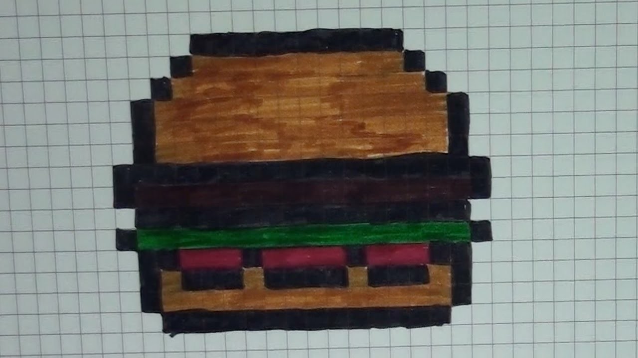 Comment dessiner un hamburger Pixel Art