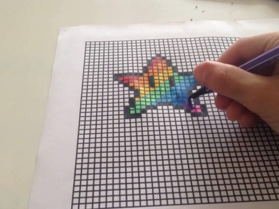Pixel art- etoile mario multicolore+ manette de console de salon