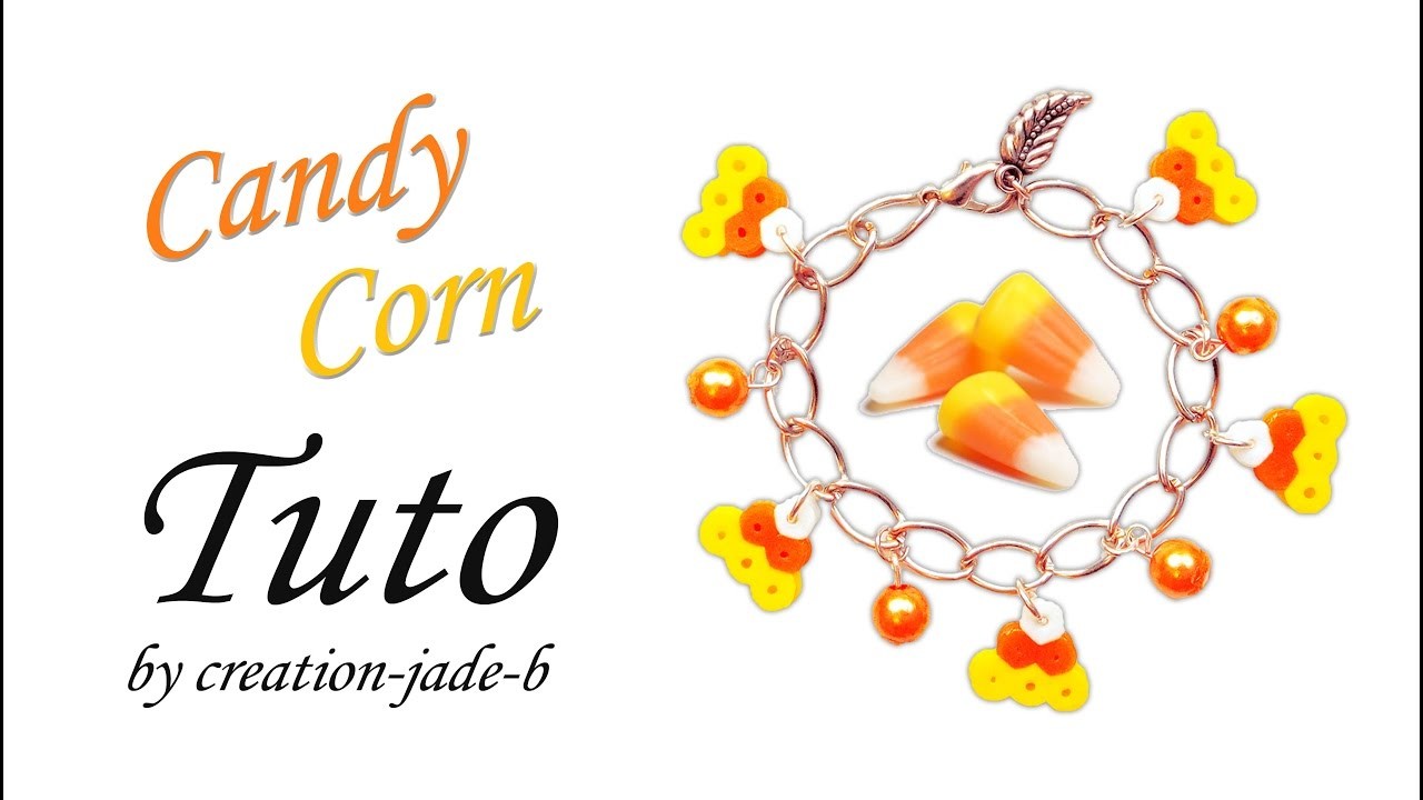 Tuto Perles à repasser (Hama) - Candy Corn Bracelet (Halloween) !