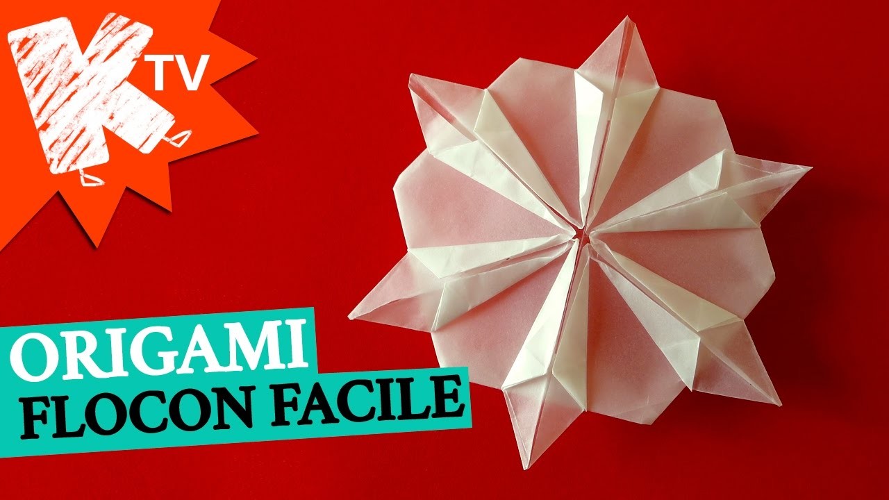 Flocon en papier - Origami facile