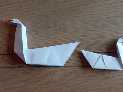 Origami facile : le cygne (the swan par Alexandre 6 ans)