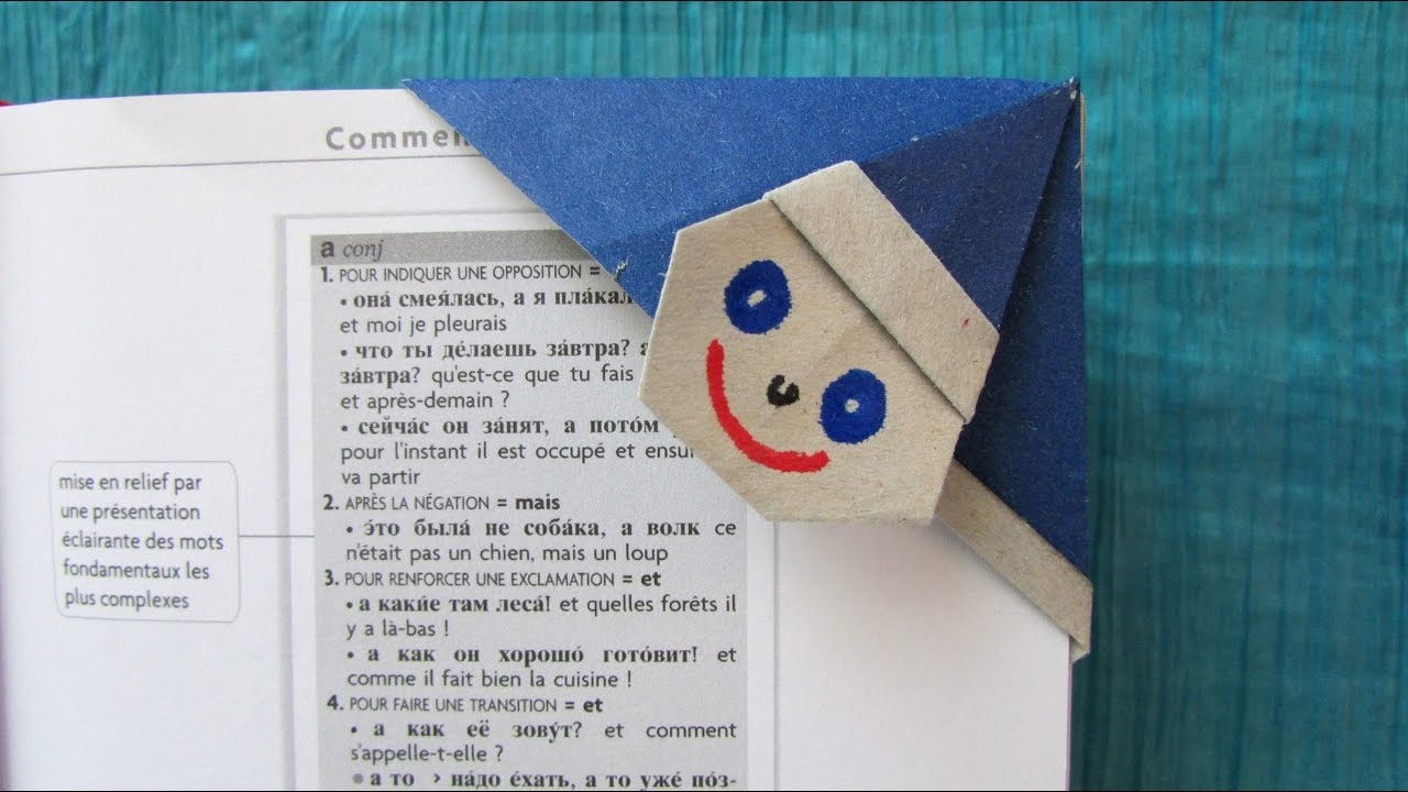 Origami facile : Marque page Clown