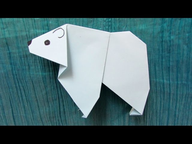 Origami facile : Ours blanc, ours polaire