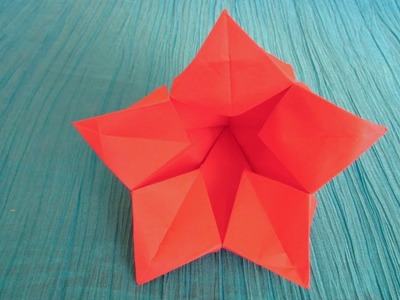 Origami : Fleur à 5 pétales