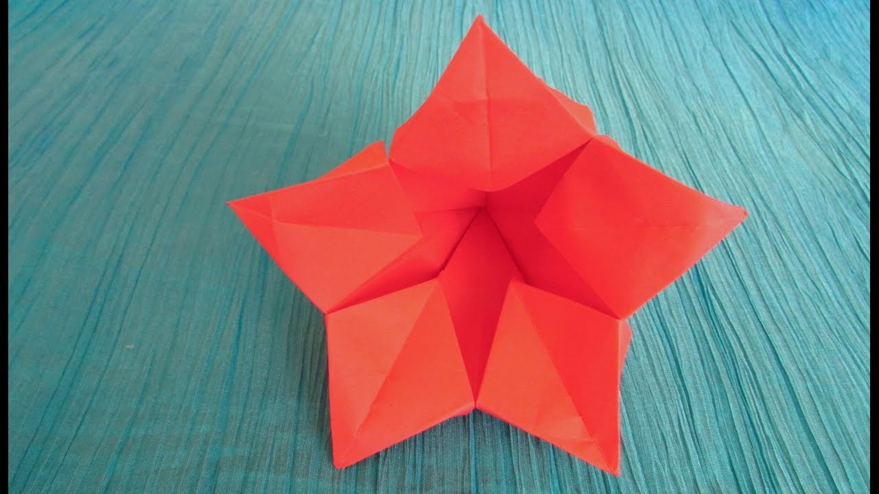 Origami : Fleur à 5 pétales