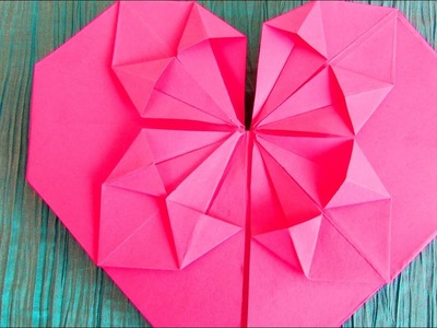Origami : Cœur fleurissant