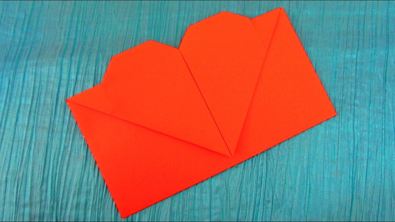 Origami facile : Enveloppe Coeur