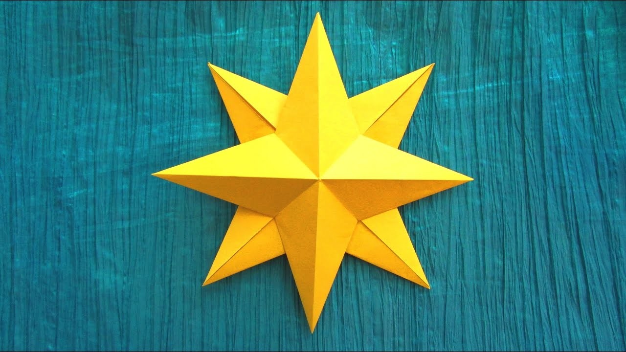 Origami facile : Étoile, Rose des vents