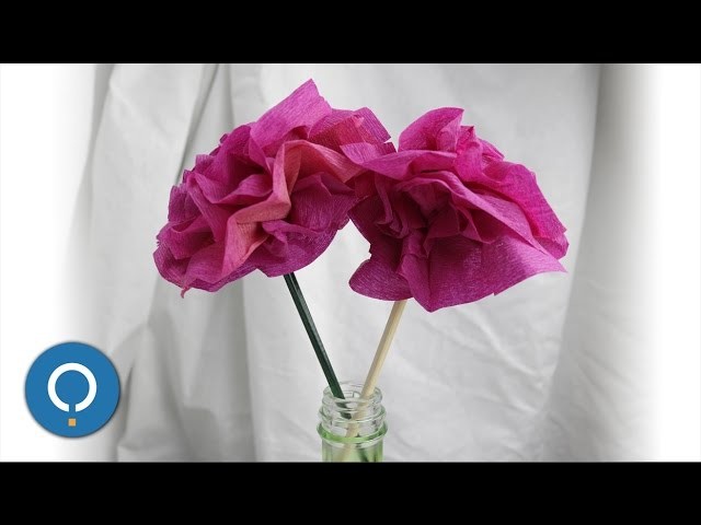 Fleur en papier crépon facile - DIY