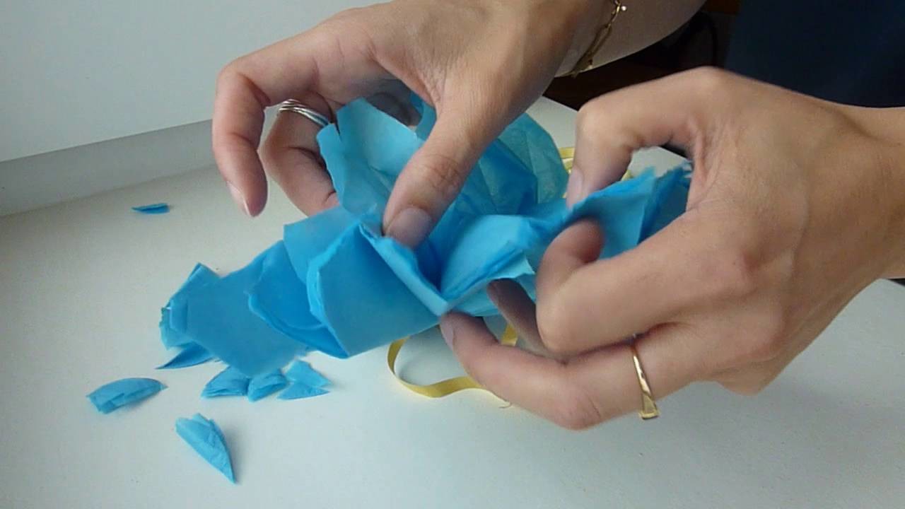 Pompon papier de soie - DIY