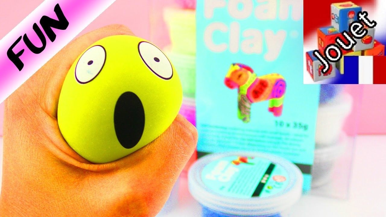 Balle anti-stress émoticône avec Silk Clay et Foam Clay | DIY faire soi-même