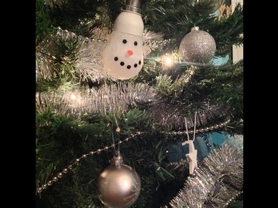 DIY déco de noël créer ses boules de noël bonhomme de neige