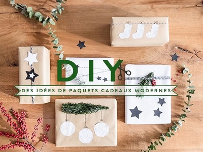 Paquets cadeaux de Noël modernes - DIY Westwing France