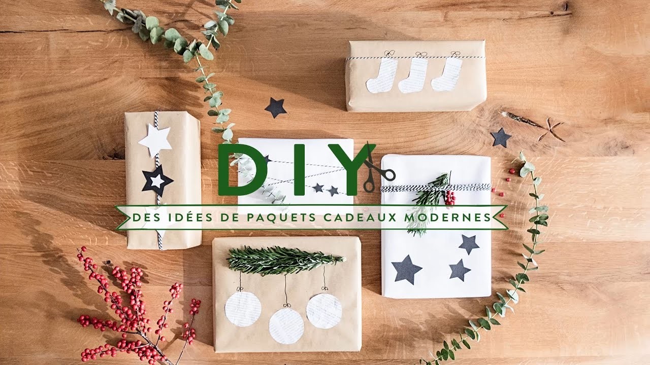 Paquets cadeaux de Noël modernes - DIY Westwing France